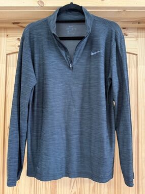 Nike Dri-FIT Heathered Charcoal‎ Quarter-Zip Pullover
